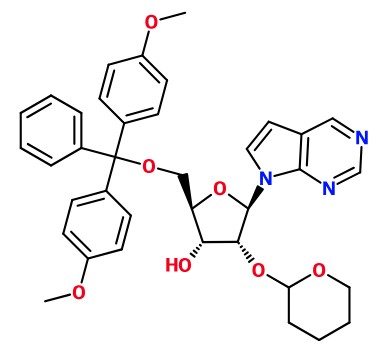 (image for) MC085386 2-[Bis-(4-methoxy-phenyl)-phenyl-methoxymethyl]-5-pyrrolo[2,3-d]pyrimidin-7-yl-4-(tetrahydro-pyran-2-yloxy)-tetrahydro-furan-3-ol